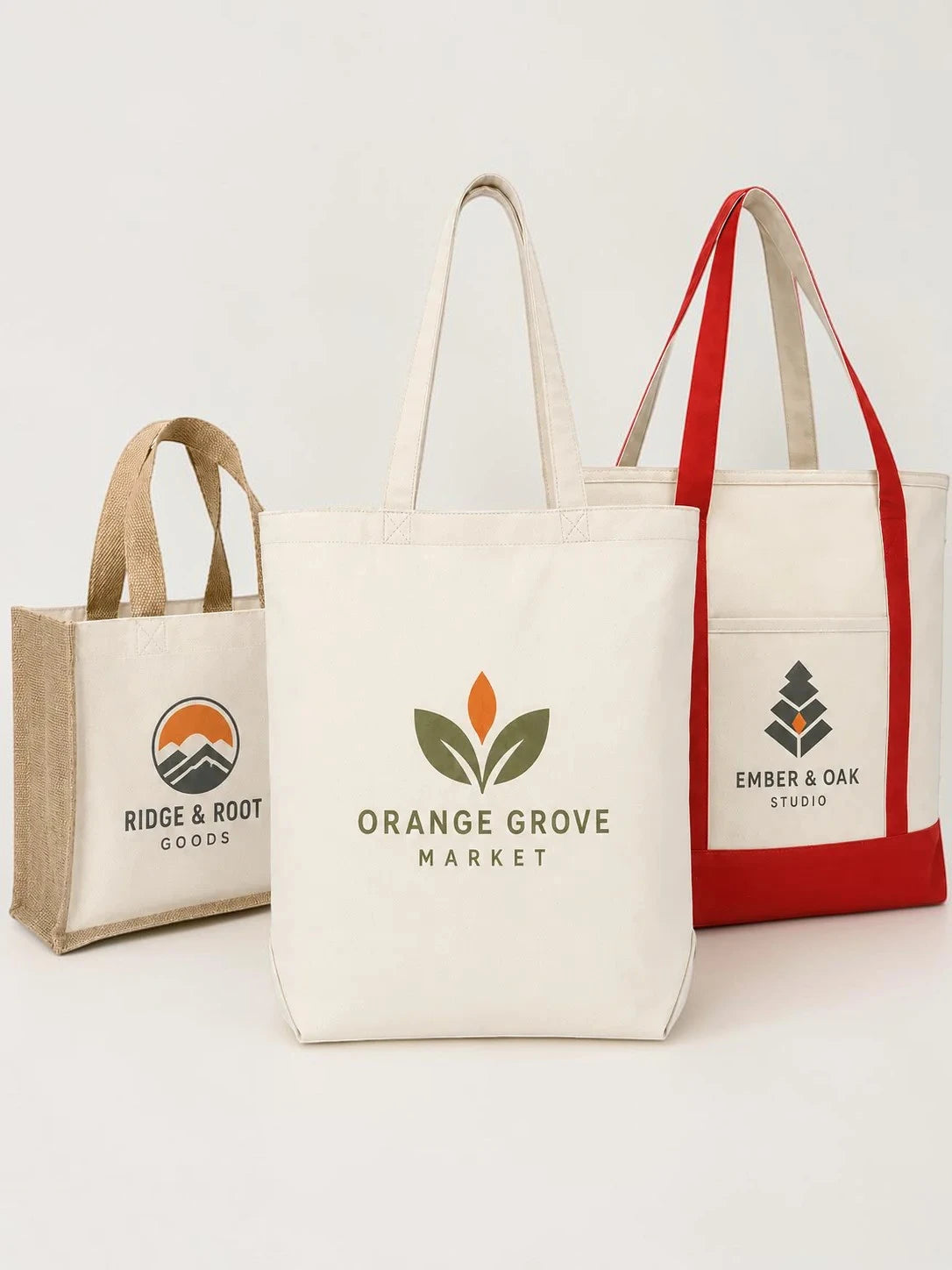 Custom canvas tote bags with logo — 100Totes