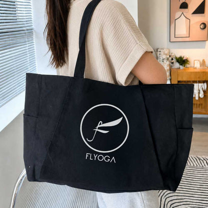 Custom Logo Canvas Yoga Mat Tote Bag with Side Pockets - Product Image 4