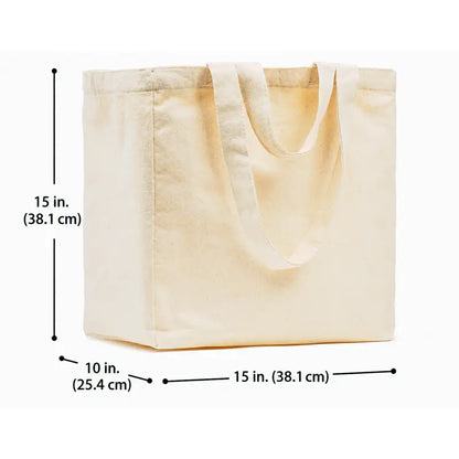 Custom Logo 12oz Boxed Canvas Tote Bag with Inner Pocket - Product Image 5