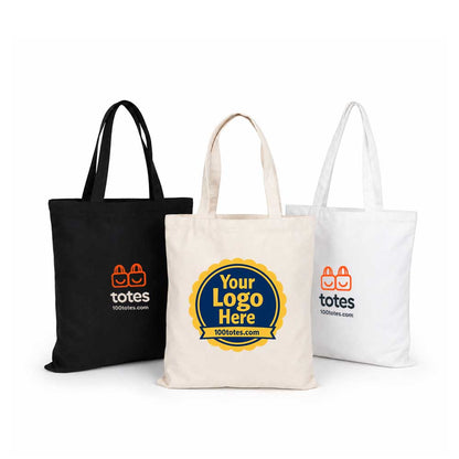 Custom Logo 12oz Cotton Canvas Tote Bag 12x14in - Main View