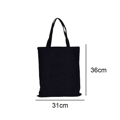 Custom Logo 12oz Cotton Canvas Tote Bag 12x14in - Black