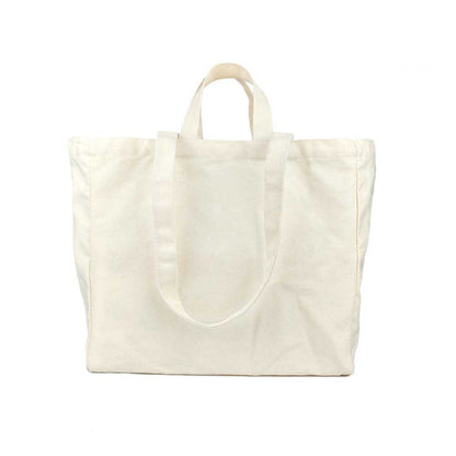 Custom Logo 12oz Boxed Canvas Tote Bag with Inner Pocket - Natural
