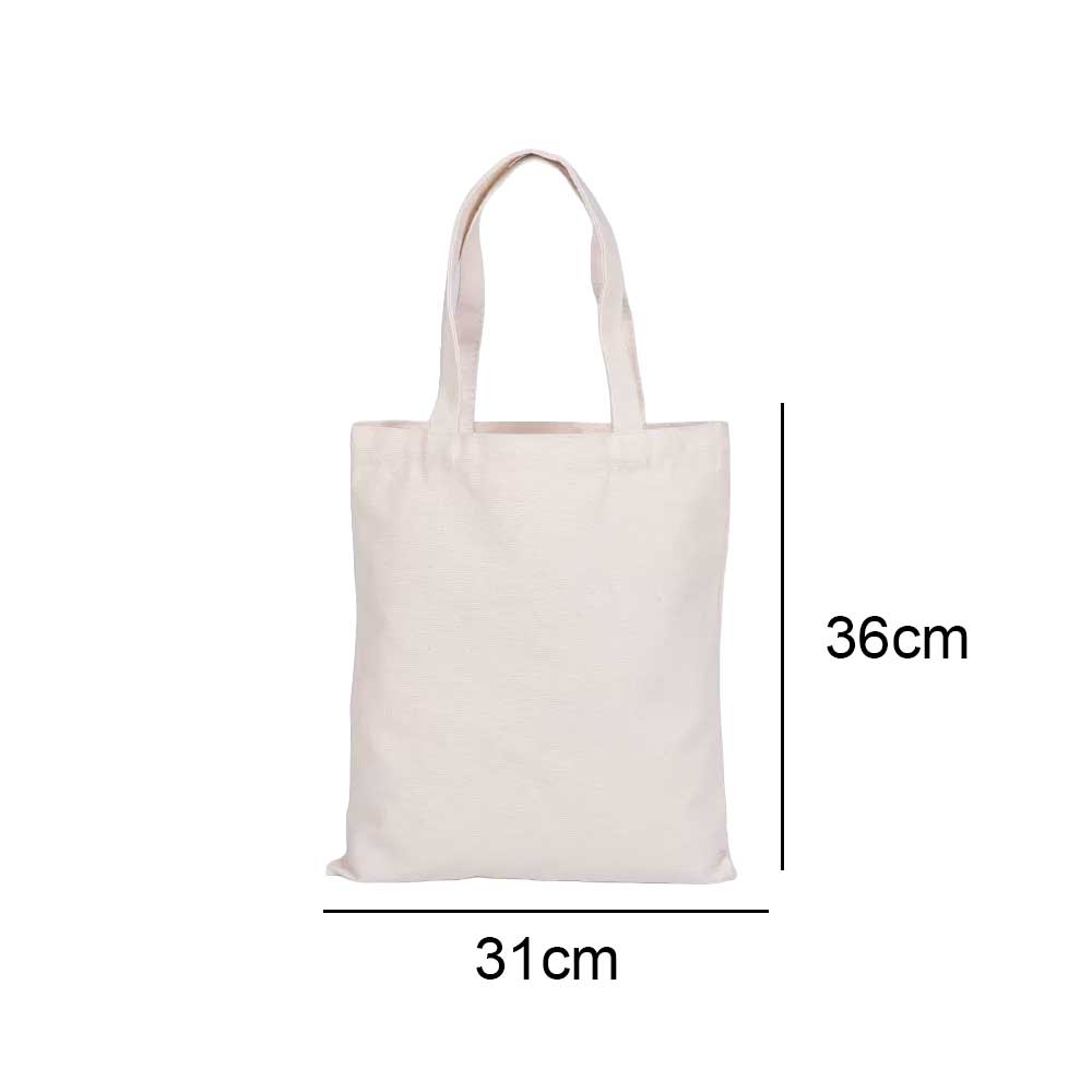 Custom Logo 12oz Cotton Canvas Tote Bag 12x14in - Natural