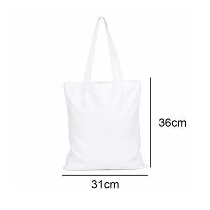 Custom Logo 12oz Cotton Canvas Tote Bag 12x14in - White